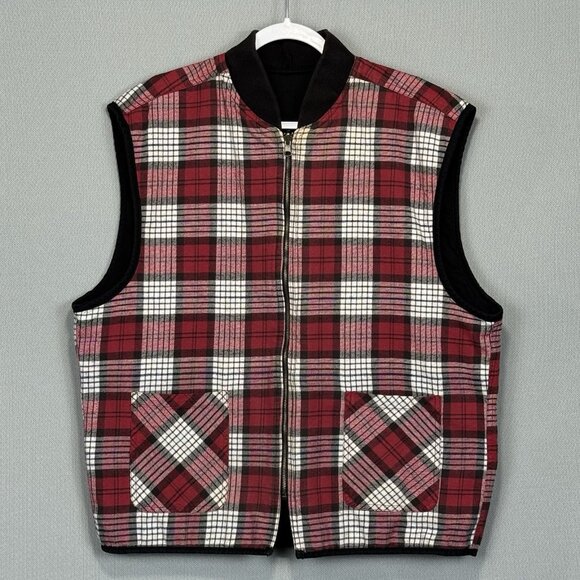 VTG 90s Marlboro Country Store Jacket Coat Men L Red Flannel/Quilt Liner Pockets - Picture 5 of 16